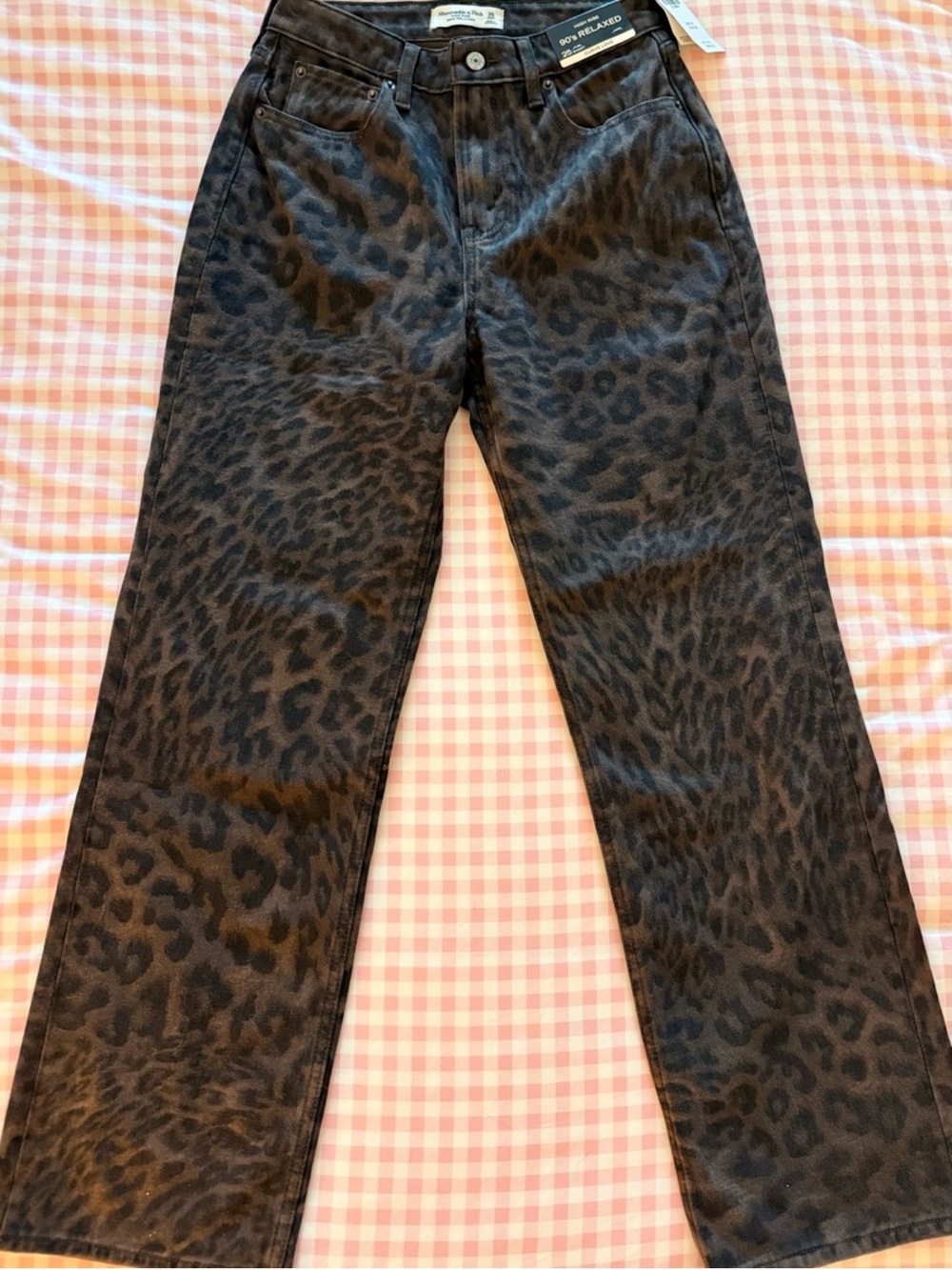 Abercrombie Curve Love 90s Relaxed Leopard Jeans